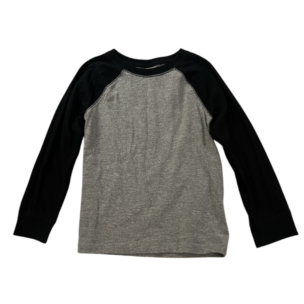 Toddler Boys Black & Gray Long Sleeve Shirt | 4T